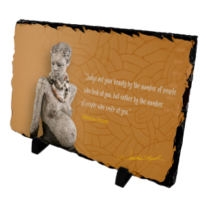 "Judge Not Your Beauty..." Large Stone Slate